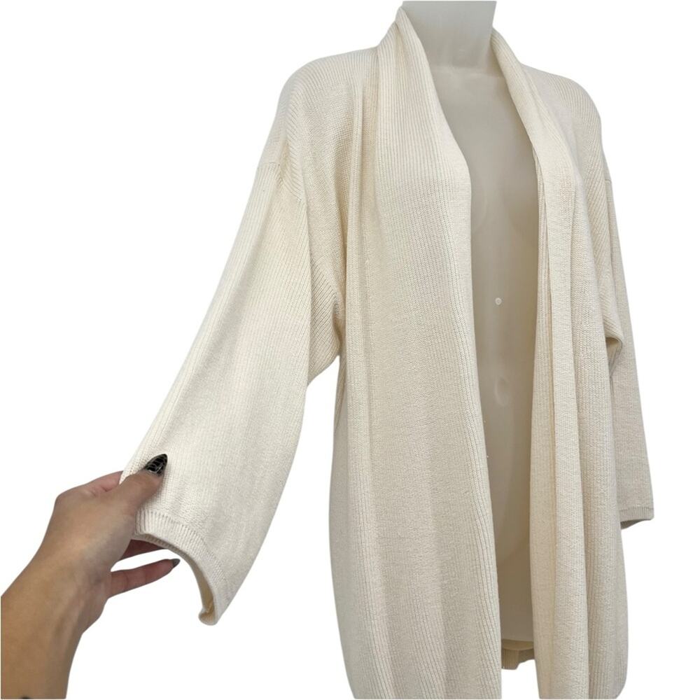 Skin Kamilah Wrap Cardigan Cream Knit Top Women’s Medium New With Tags Luxury - Picture 7 of 11
